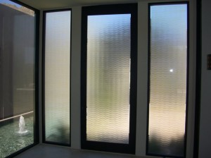Etched Frosted Glass Doors