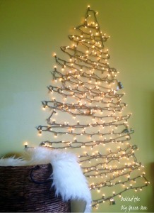 Lights and Garland Christmas Tree